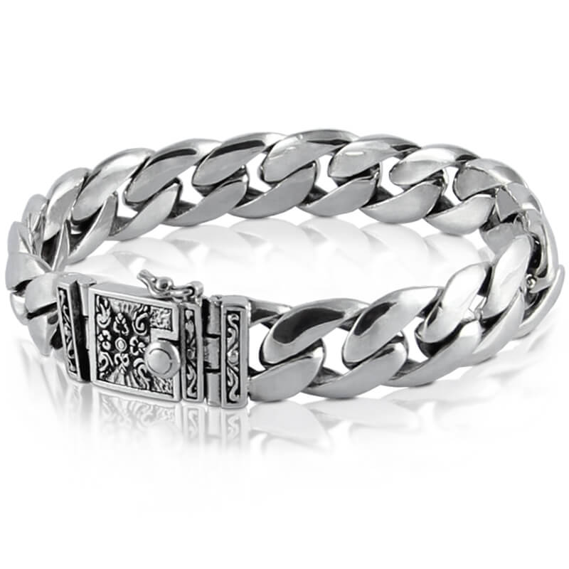 High Class ハイクラス シルバー925 喜平ブレスレット 幅13mm 商品全体