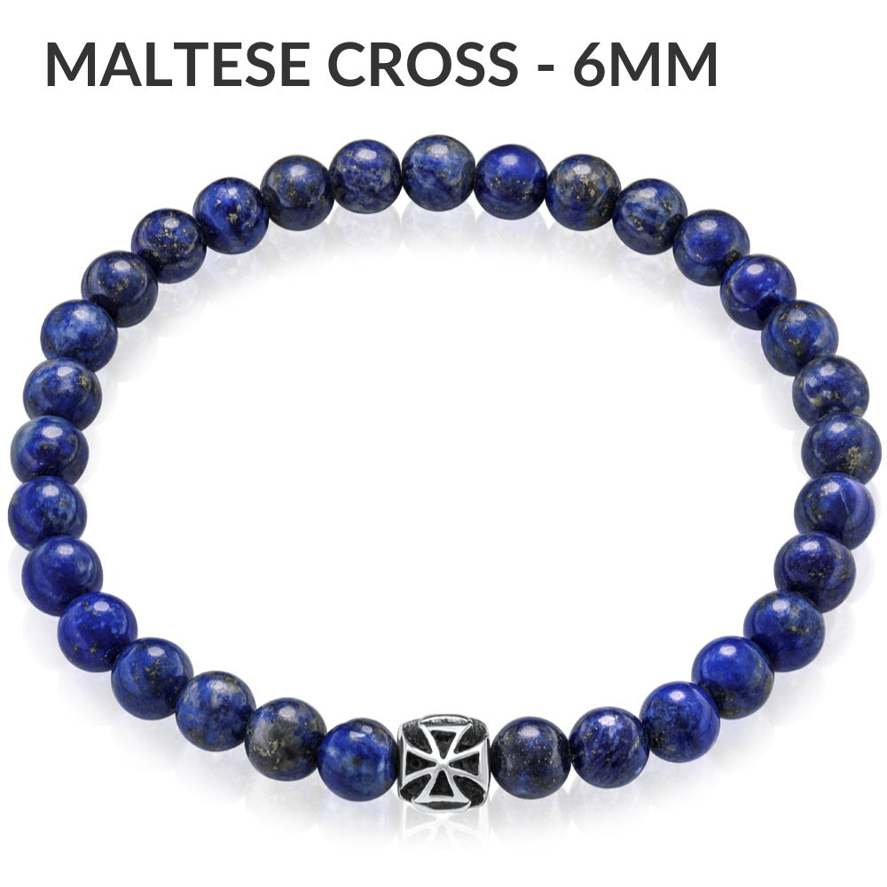 Maltese Cross 6mm ラピスラズリブレスレット