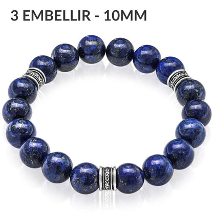 3 Embellir 10mm ラピスラズリブレスレット