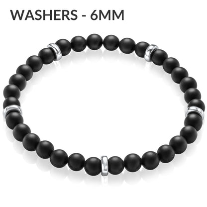Washers 6mm マットオニキスブレスレット
