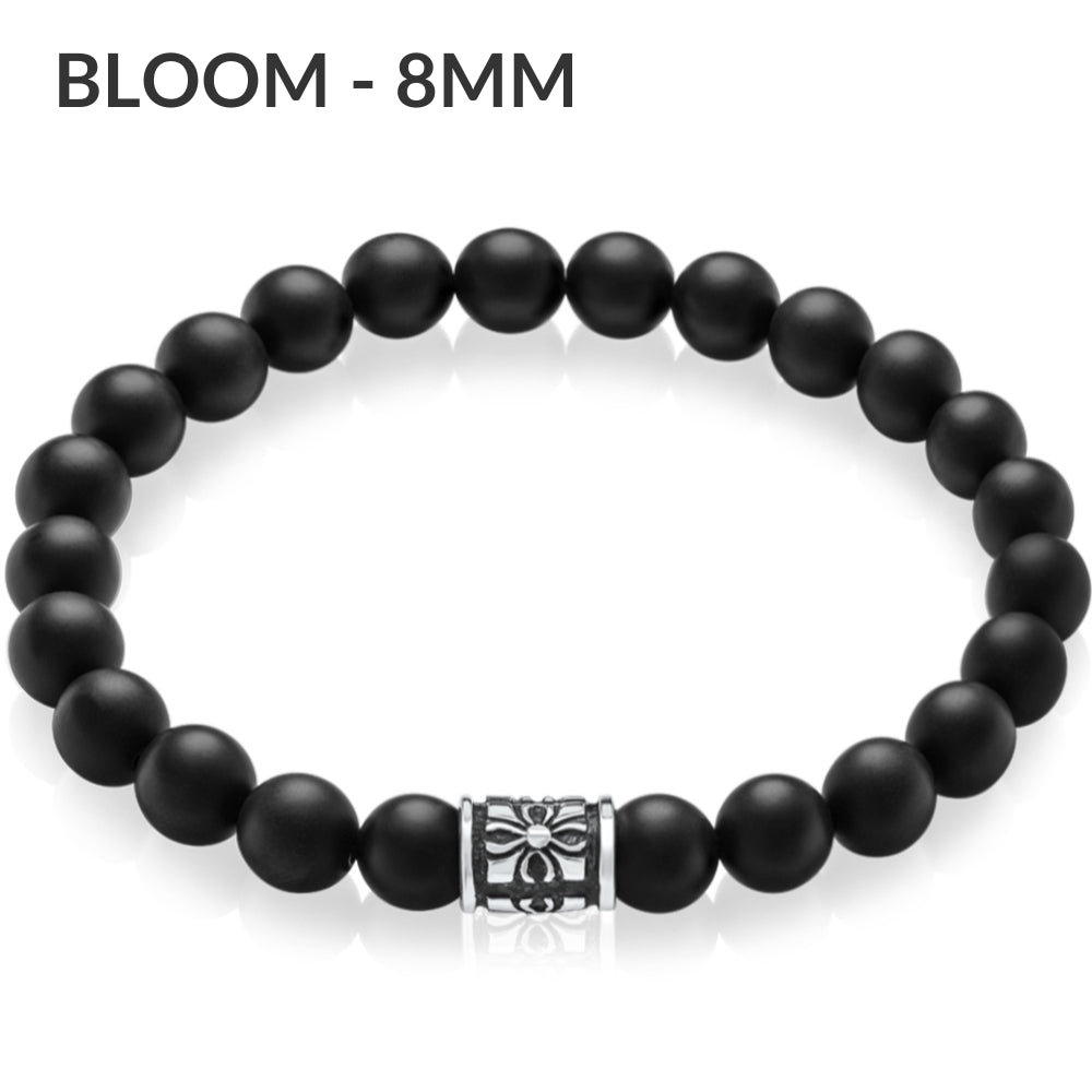 Bloom 8mm マットオニキスブレスレット